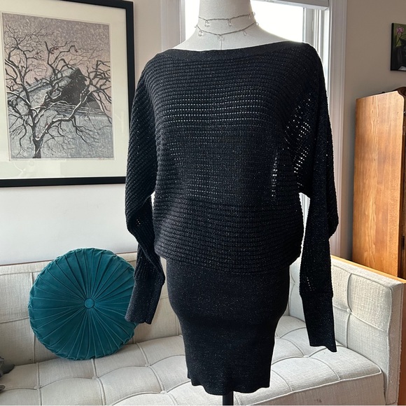 All Saints Elle Metallic Knit Dress - Picture 6 of 8